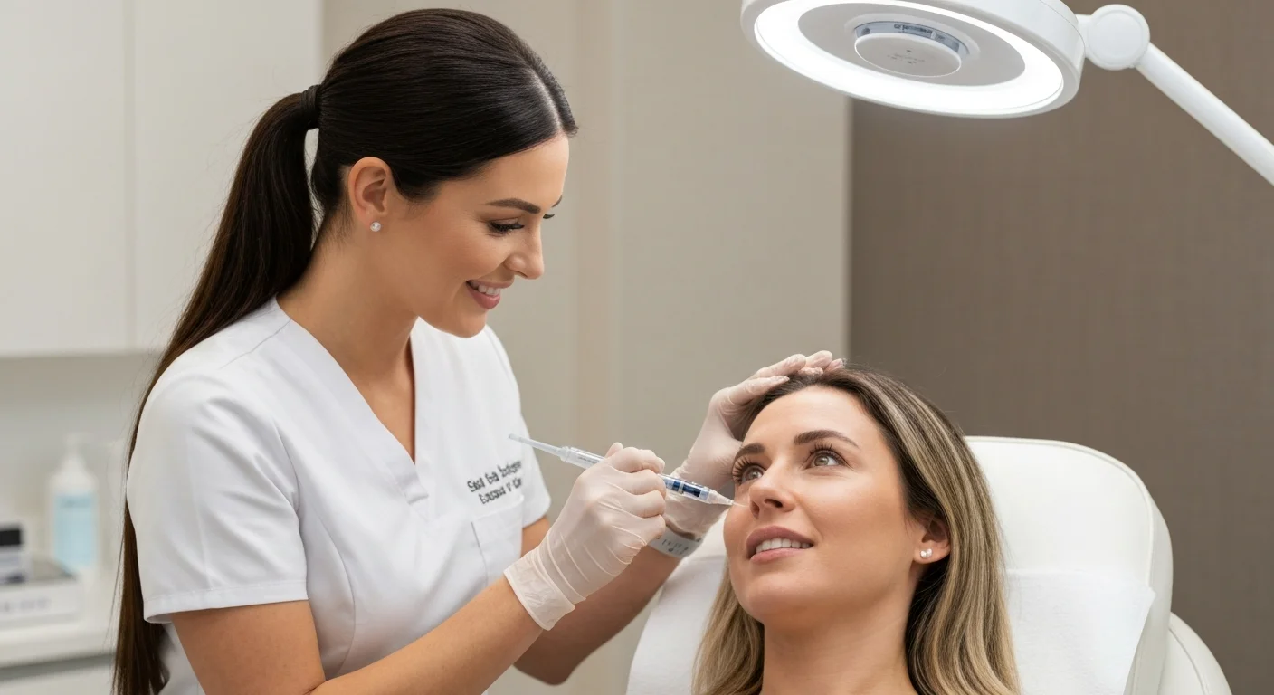 Nurse practitioner performing aesthetic injectable treatment in South Florida med spa