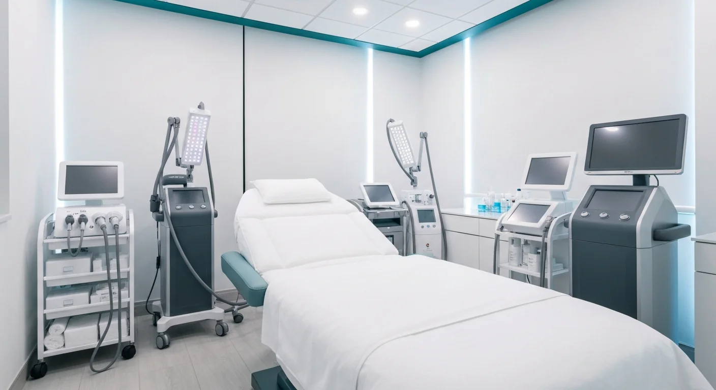 Modern South Florida med spa interior treatment room