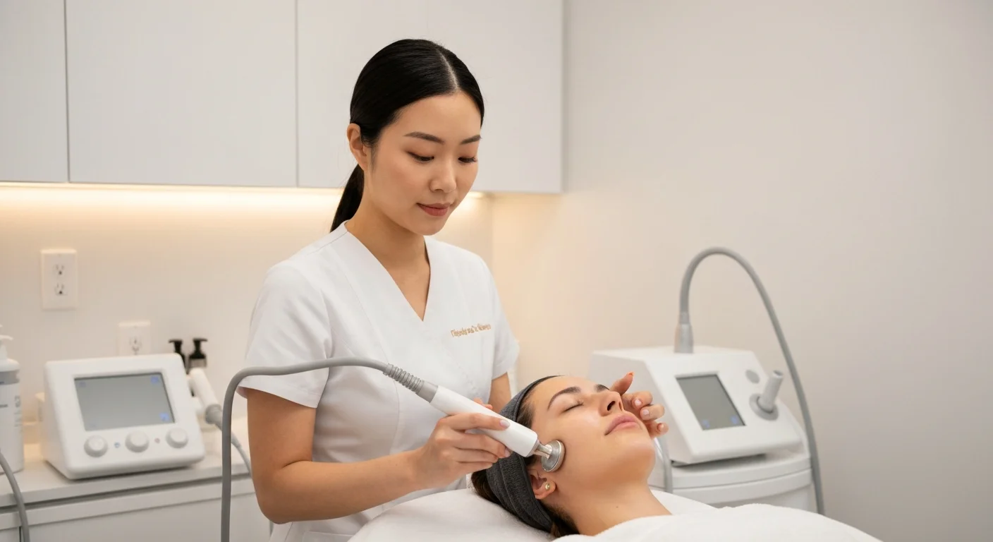 Medical esthetician performing facial treatment at South Florida med spa