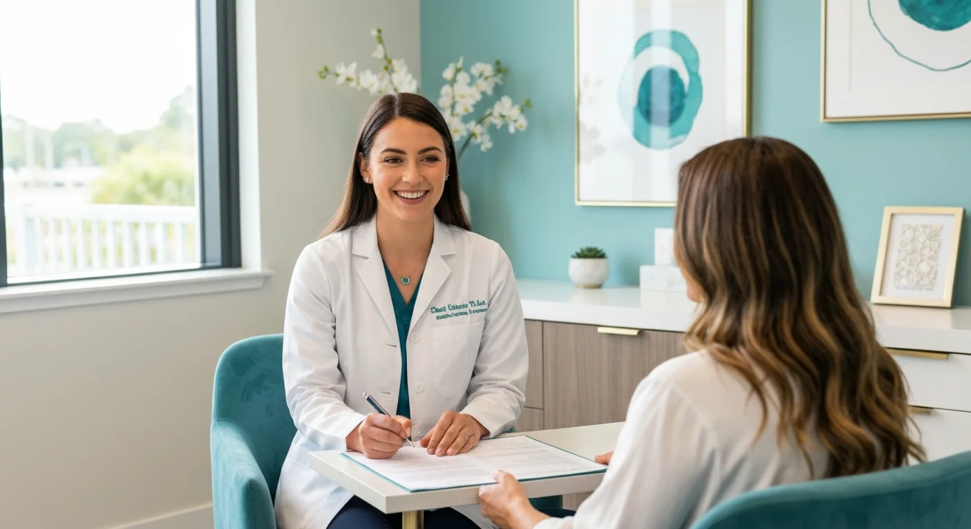 Aesthetic nurse consultation at South Florida medical spa