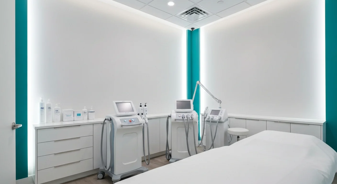 Medical spa treatment room South Florida laser equipment