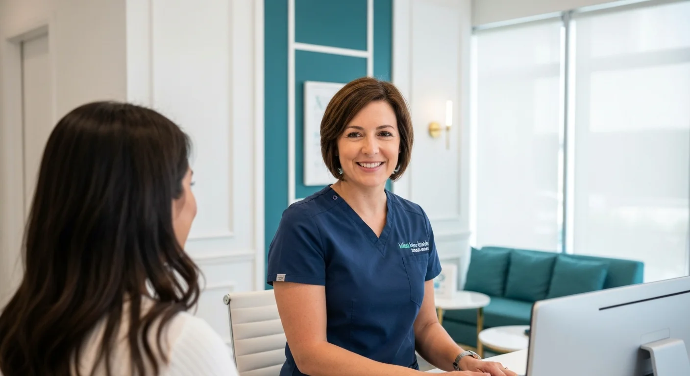 Enhance.work - Blog - med spa hiring near me - Bilingual nurse practitioner consulting with a patient at a South Florida medical spa