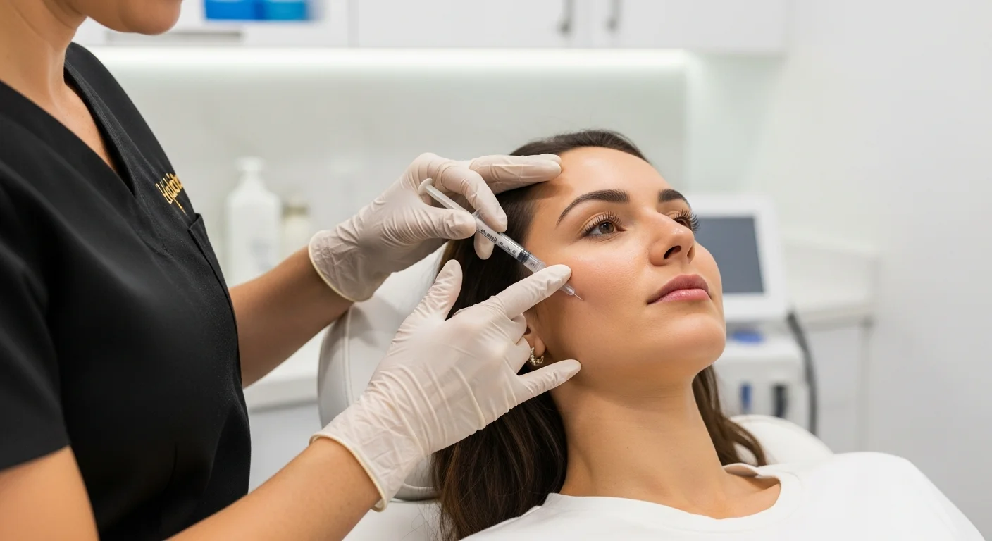 Enhance.work - Blog - Aesthetic Nurse Practitioner Salary Florida - NP performing cheek filler injection in South Florida med spa